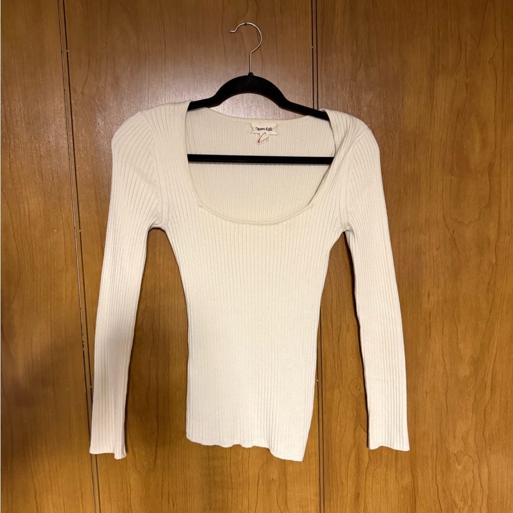 Open Edit Ribbed Side Slit Ribbed Top - Picture 4 of 6